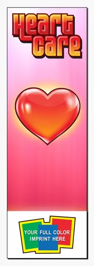 Heart Care Bookmark, Full-Color Two-Sided Paper Board