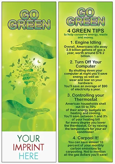 Go Green Bookmark