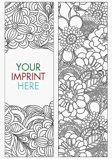 Nature Theme Coloring Bookmark