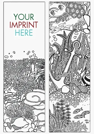 Oceans Coloring Bookmark, 2-Sided