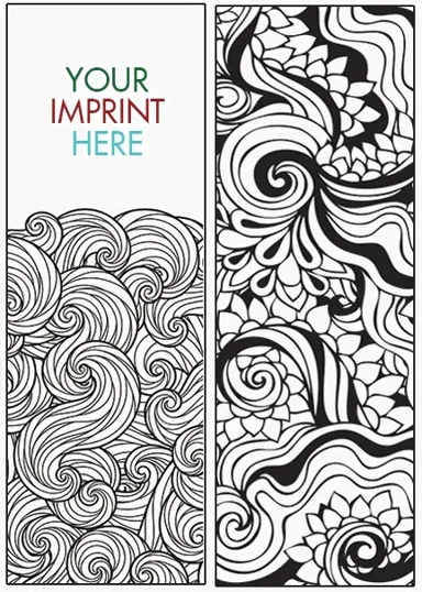 ZenDoodle Coloring Bookmark, Two-Sided