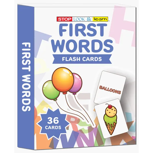 First Words Flash Card Set with Customizable Card Box