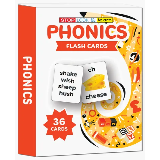 Phonics Flash Cards, Boxed Set of 36