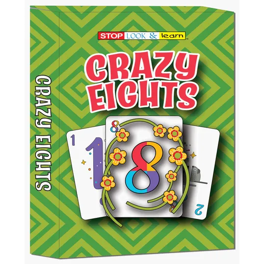Crazy Eights Flash Card Game Set