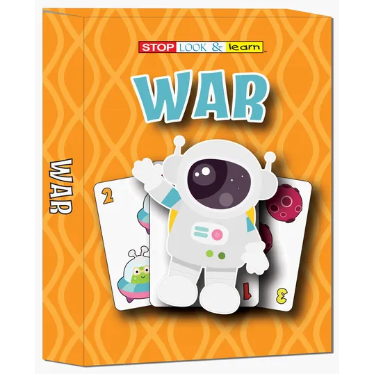 War Flash Card Game Set, 36 Cards