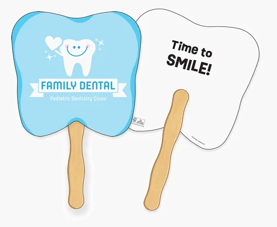 Full Color Tooth Shaped Hand Fan