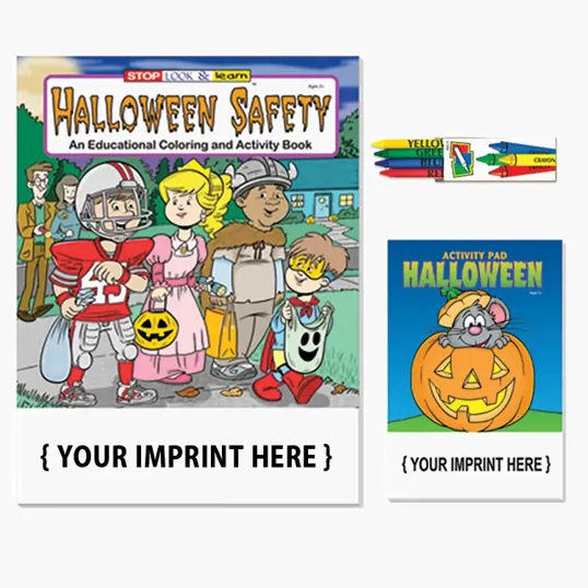 Halloween Safety Coloring Book and Activity Kit