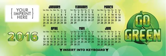 Go Green Keyboard Calendar
