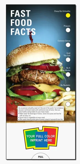 Fast Food Facts Slide Chart