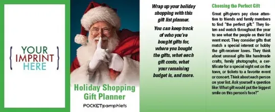 Santa Holiday Planning Pocket Pamphlet