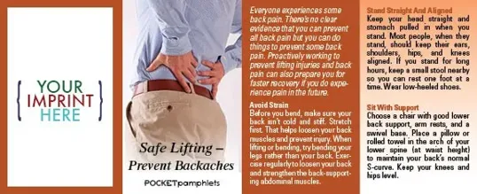 Safe Lifting Pocket Pamphlet, Credit-Card Size