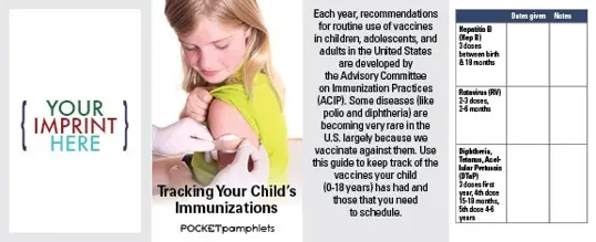 Pocket Pamphlet Tracking Your Child's Immunizations
