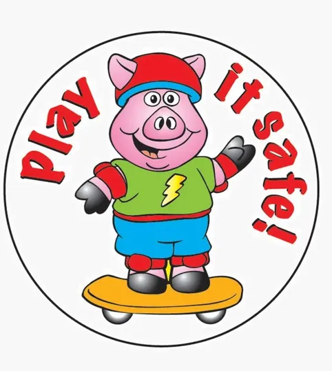 Play it Safe! Sticker Roll, 2 Inch Round Stickers