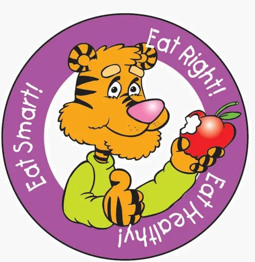 Eat Smart! Eat Right! Eat Healthy! 2 Inch Round Sticker Roll