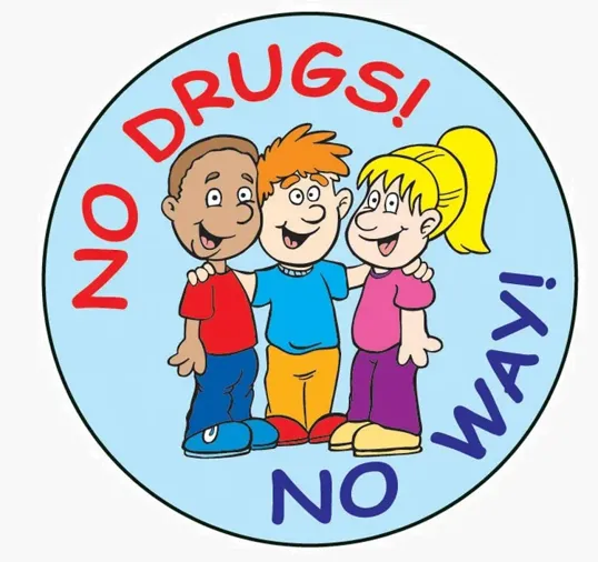 No Drugs! No Way! Sticker Roll, 2 Inch Round