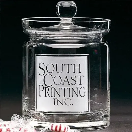 Cranbrook Hand-Blown Crystal Biscuit Barrel