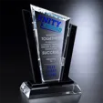Rhapsody Crystal Award with Black Glass Accents