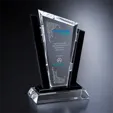 Rhapsody Crystal Award with Black Glass Accents — view 3