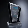 Rhapsody Crystal Award with Black Glass Accents — view 2