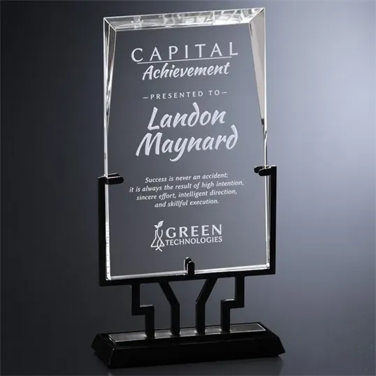 Wright Rectangle Optical Crystal Award — view 2
