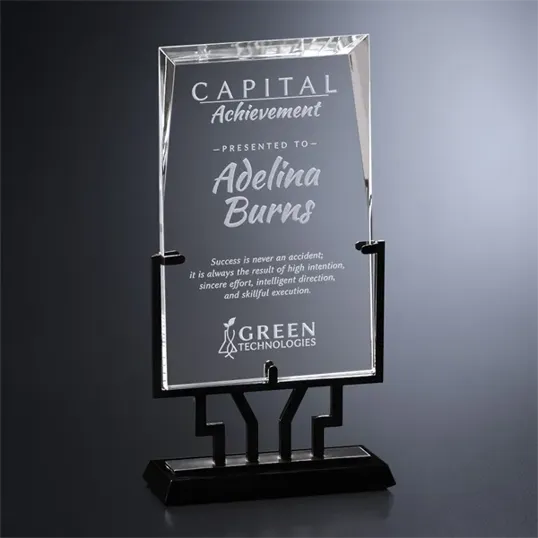 Wright Rectangle Optical Crystal Award — view 3