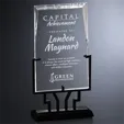 Wright Rectangle Optical Crystal Award — view 2