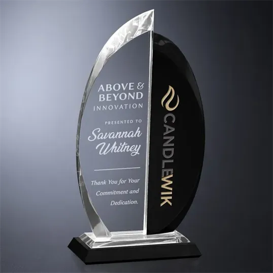 Beacon Award – Black Glass & Optical Crystal — view 2