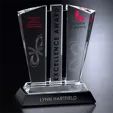 Aristocrat Crystal Award, Three-Panel Fan Design