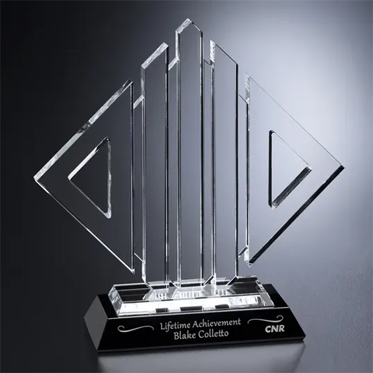 Kierland Diamond-Shaped Optical Crystal Award — view 2
