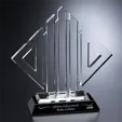 Kierland Diamond-Shaped Optical Crystal Award — view 2