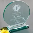 Cromwell Circle Jade Crystal Award — view 2