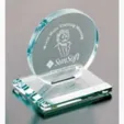 Cromwell Circle Jade Crystal Award, 4"