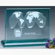 Huntington Rectangle Jade Crystal Award
