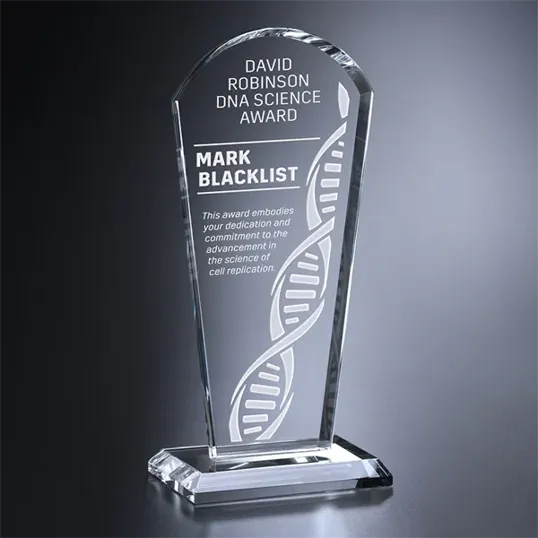 Crosby Arch Crystal Award on Pedestal Base — view 2