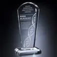 Crosby Arch Crystal Award on Pedestal Base
