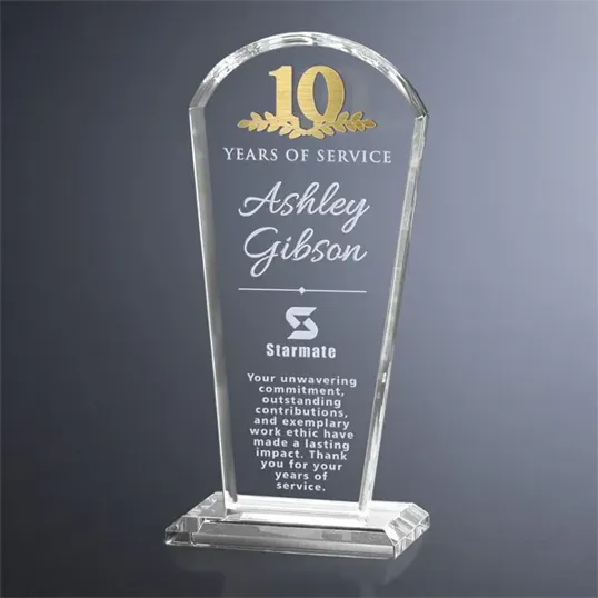 Crosby Arch Years of Service Crystal Award — view 5