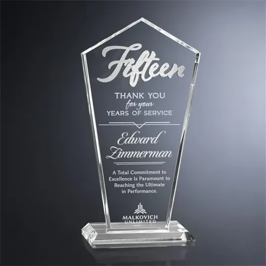 Crosby Pentagon Years of Service Crystal Award — view 2