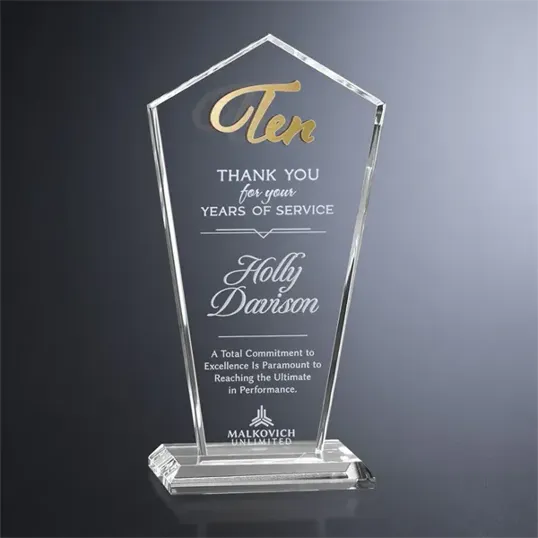 Crosby Pentagon Years of Service Crystal Award — view 3
