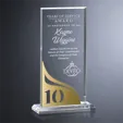 Crosby Rectangle Crystal Years of Service Award