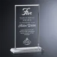 Crosby Rectangle Crystal Years of Service Award — view 2