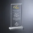 Crosby Rectangle Crystal Years of Service Award — view 3