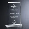 Crosby Rectangle Crystal Years of Service Award — view 4