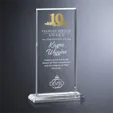 Crosby Rectangle Crystal Years of Service Award — view 5