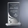 Crosby Rectangle Crystal Years of Service Award — view 6