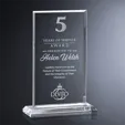 Crosby Rectangle Crystal Years of Service Award — view 7