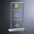 Crosby Rectangle Crystal Years of Service Award — view 8