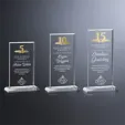 Crosby Rectangle Crystal Years of Service Award — view 12