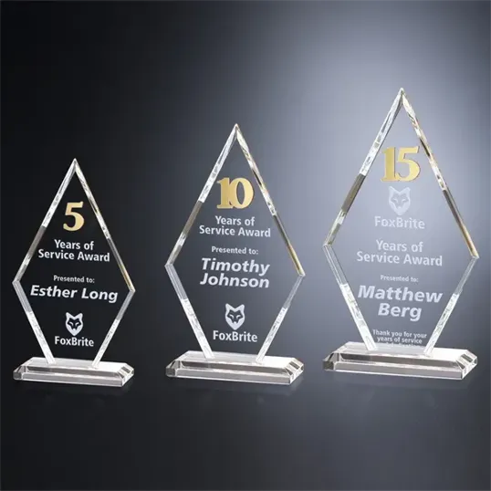 Crosby Diamond Years of Service Crystal Award — view 6