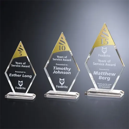 Crosby Diamond Years of Service Crystal Award — view 7