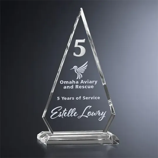 Crosby Chateau Years of Service Crystal Award — view 2
